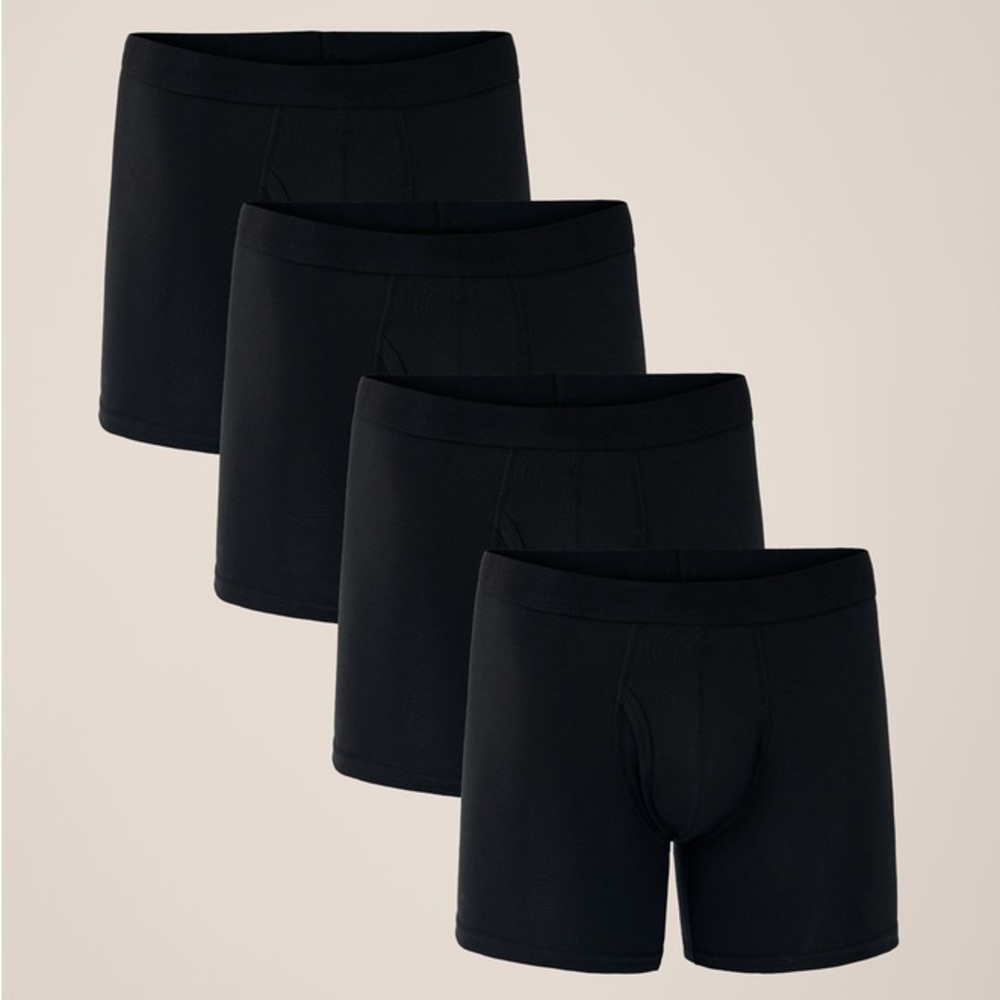 Pact Black Boxer Briefs - 4 Pack